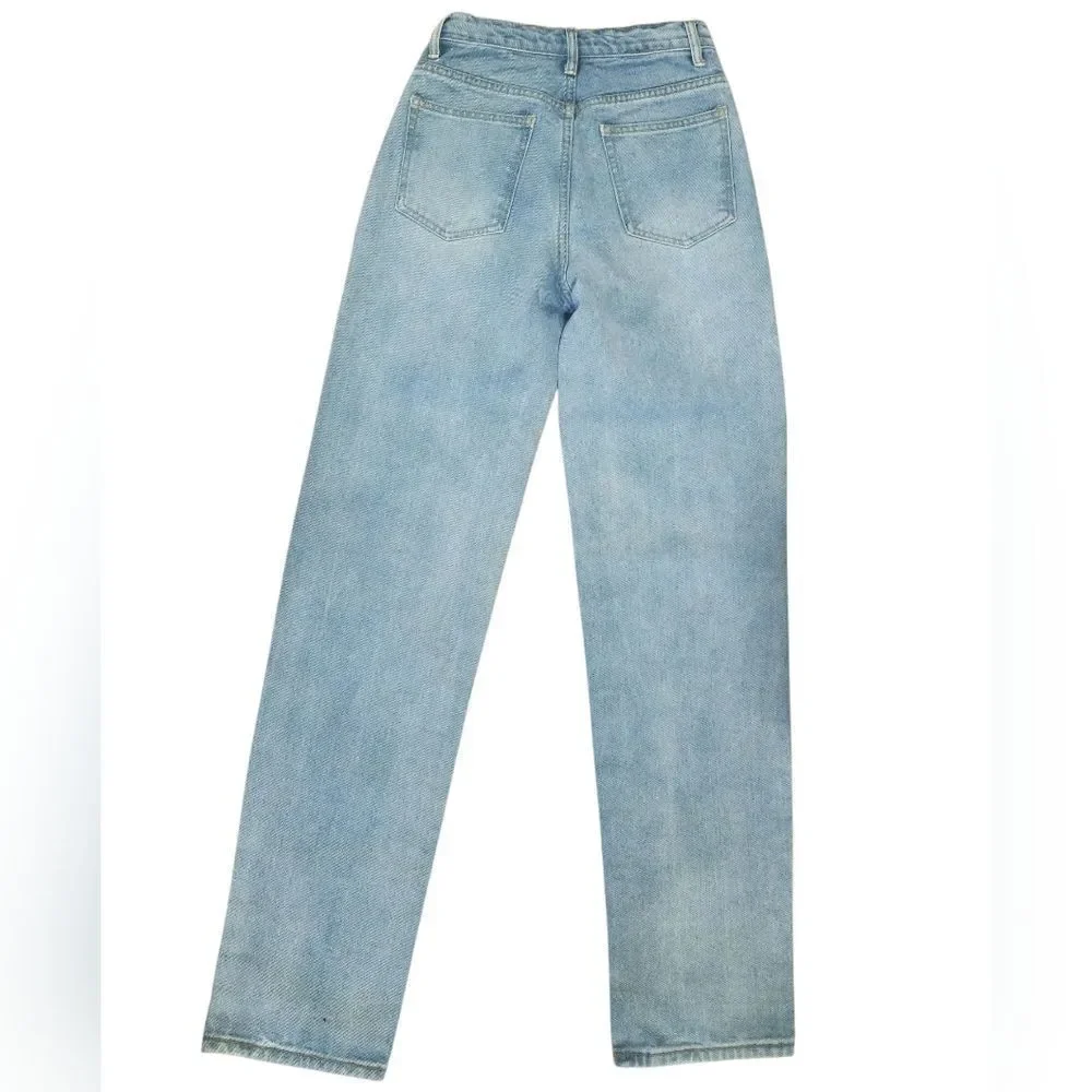 Pretty Little Thing High Waist Straight Leg Jeans